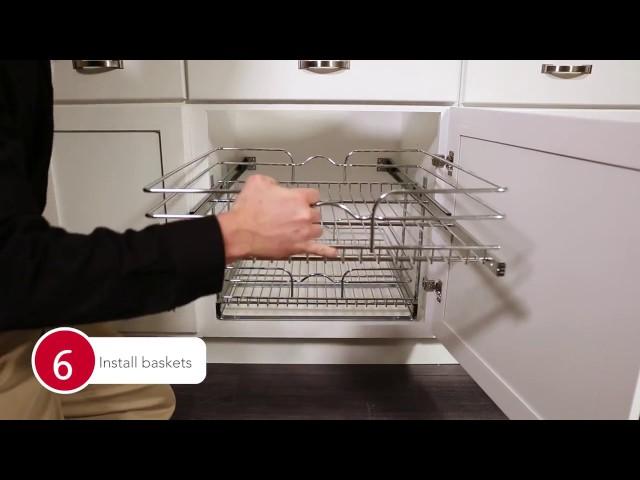 5WB2 Chrome Pull-Out Baskets For Your Kitchen Cabinet Installation | KitchenSource.com