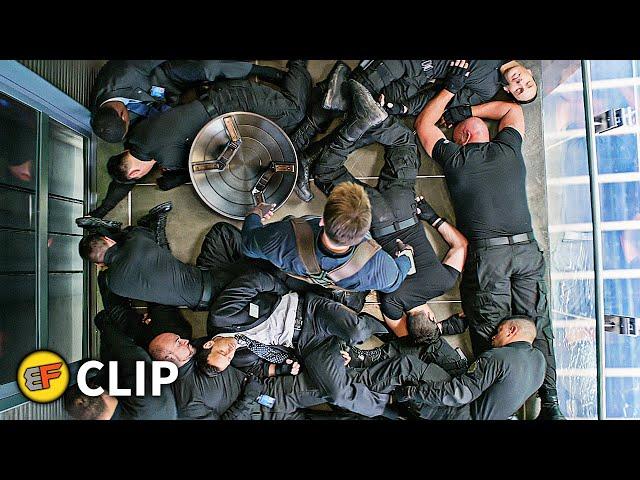 Elevator Fight Scene | Captain America The Winter Soldier (2014) Movie Clip HD 4K