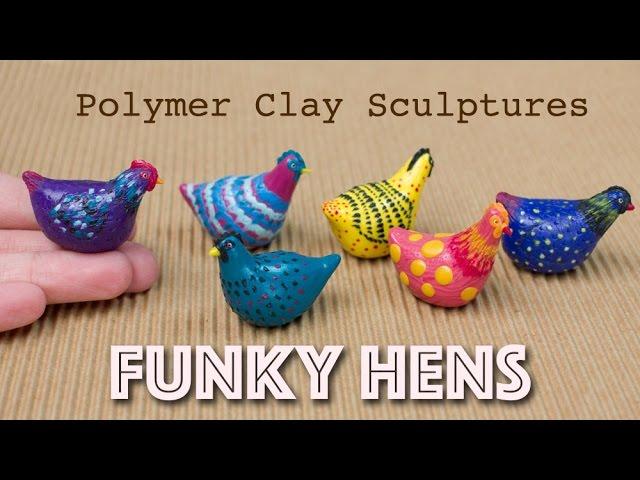 Polymer Clay Chicken Sculpture // Funky Colorful Birds Tutorial