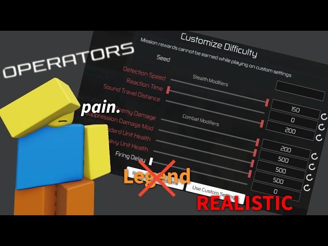 This is harder than Legend difficulty in Operators Demo┃Roblox