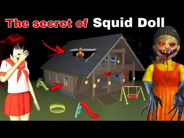 There's  HORROR a squid Doll secret in this house SAKURA SCHOOL SIMULATOR MOVE HORROR sakura scary