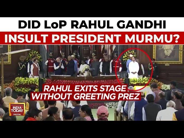 Rahul Gandhi Exits Stage Without Greeting Prez, BJP Accuses Rahul Of Disrespecting President Murmu