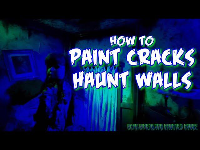 Easy How to Paint Cracks & Age DIY Haunted House Walls for Halloween or Horror Theme / Old and Mold