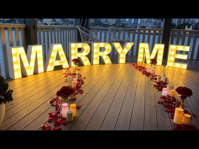 Marry Me Light Up Letters