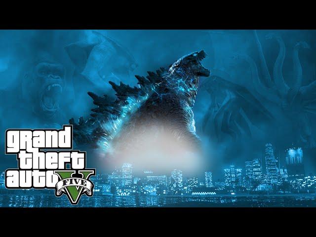 Godzilla Monster Verse All Fight Scene - GTA V Mods gameplay