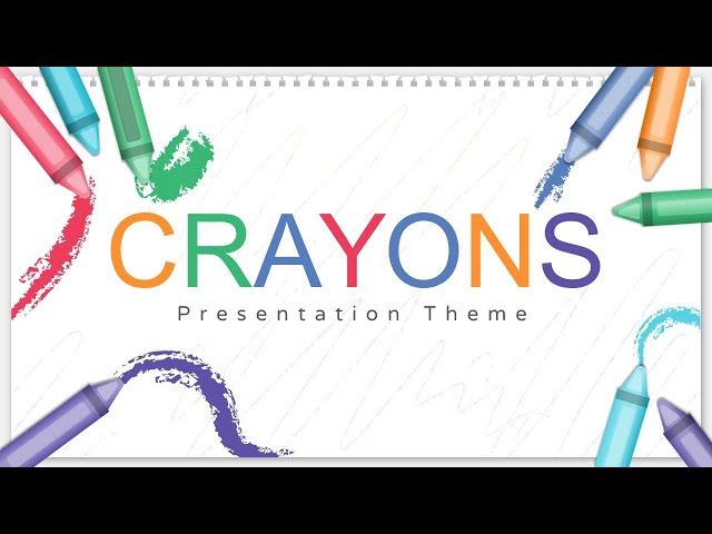 Crayons Theme Animated PowerPoint Template