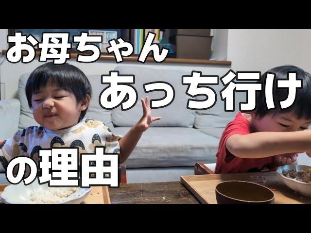 なんでよ笑？/兄のちょっかいに僕はこう２歳５ヶ月３歳６ヶ月#funny #かわいい #ご飯