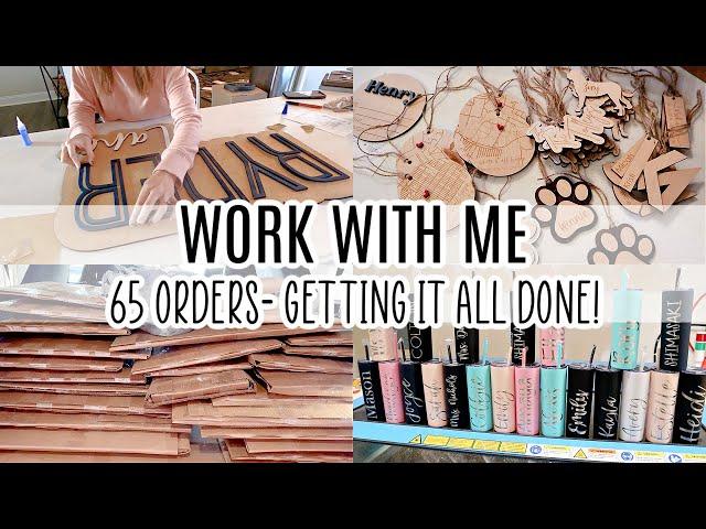 Work With Me On Etsy Orders | 65 orders! Getting It All Done