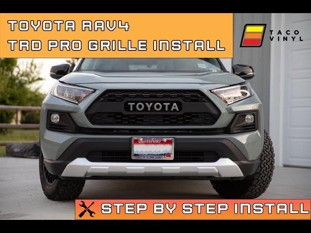 Taco Vinyl Rav4 TRD Pro Grille Install w/ Plexi Garnish