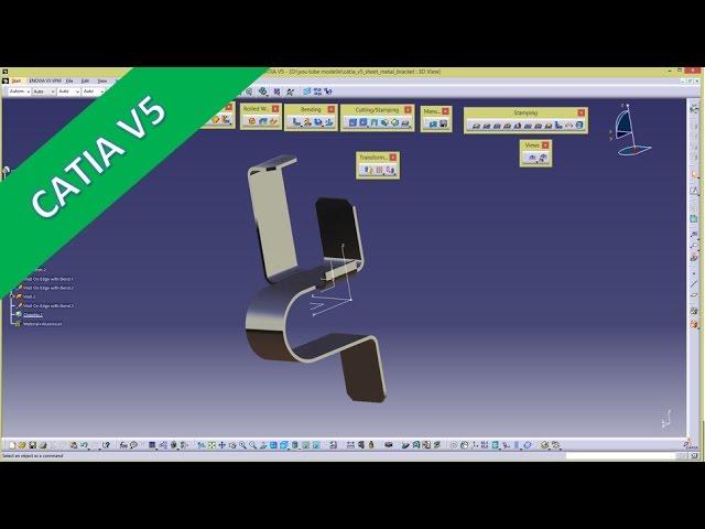 S.1 Blechhalter - Sheet metal bracket - Catia v5 Sheet Metal Training