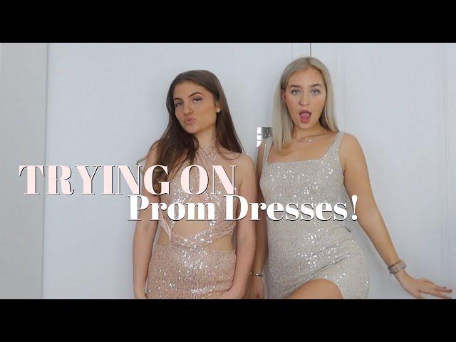 TRYING ON PROM DRESSES!!! Prom Dress Haul