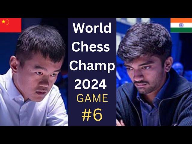 World Chess Championship 2024 Game 6 || Ding Liren vs Gukesh Dommaraju