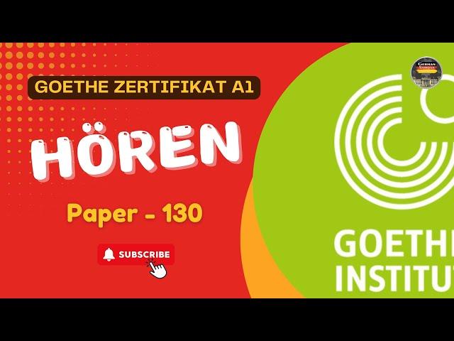 A1 Deutsch German Language Exam || Paper - 130 || Hören mit den Lösungen