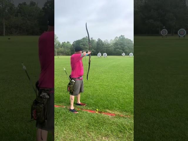 More barebow in this gross humidity. It wouldn’t be fun if it were easy. #shorts #archery #barebow