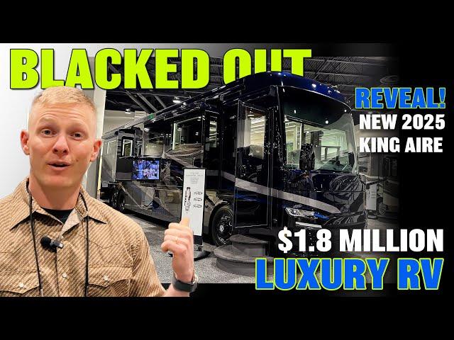 The COOLEST RV We've SEEN!  BLACKED OUT - NEW 2025 Newmar KING Aire Luxury Motorhome