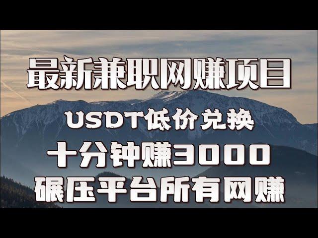 |赚钱项目|兼职副业|网赚|  USDT差价兑换，十分钟就能赚3000， 碾压平台所有行业！