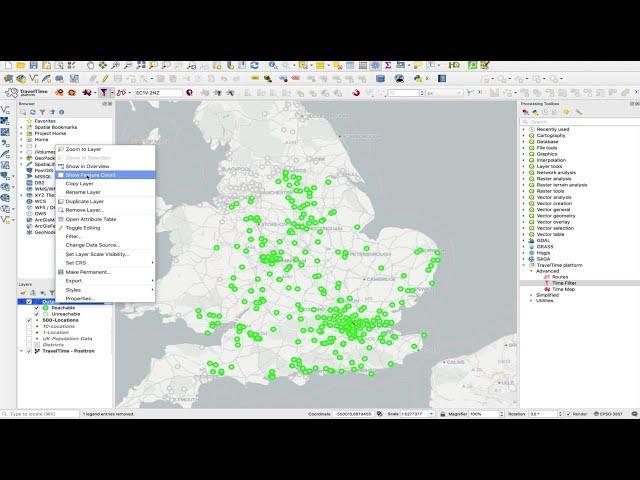 Calculating Travel Times Between Multiple Locations in QGIS - TravelTime