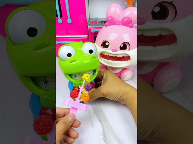 Satisfying With Unboxing Cute Pink Rabbit Set Toys Eating Candy, ASMR Videos