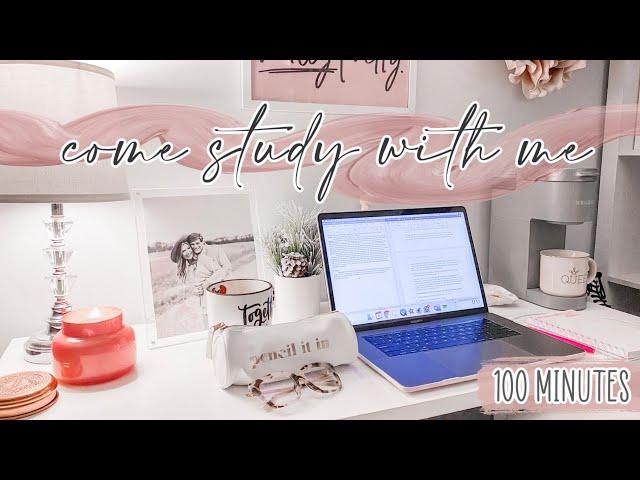 100 Minute Study With Me | Real Time Pomodoro Sessions & Background Music | Vlogmas Day 5