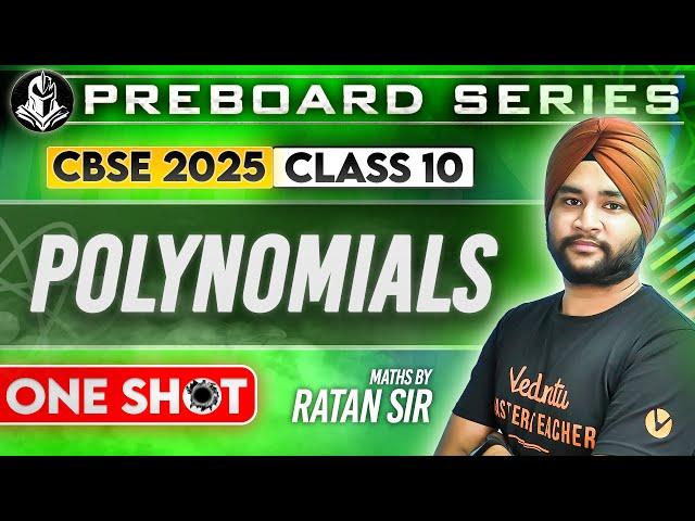 CBSE Class 10th | Polynomials in One Shot| CBSE 2025 | Ratan Kalra Sir | JEE Punjab