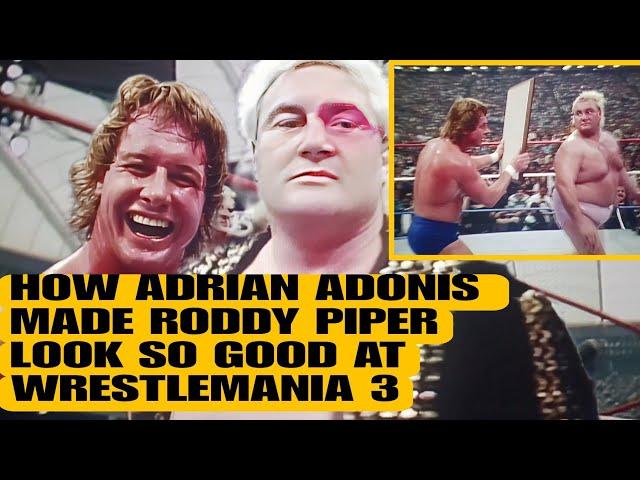 How Adrian Adonis made Roddy Piper look so good at Wrestlemania 3 reaction  dark side of the ring