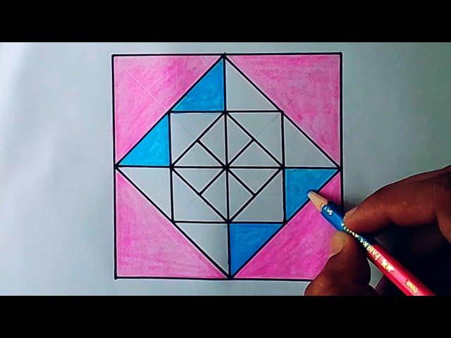 Geometry Design Drawing - Square Geometric Designs