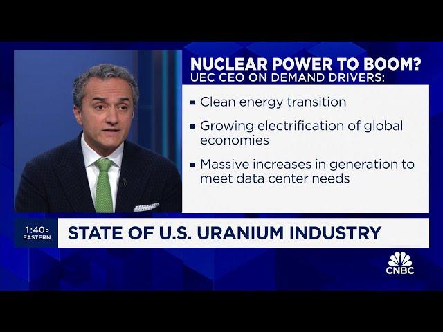 Uranium Energy Corp CEO: U.S. needs to drill down on increasing uranium production