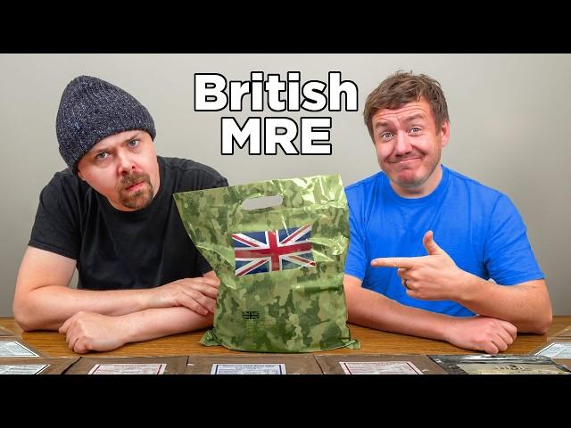 British Guys try a British MRE Kit ft @ashens