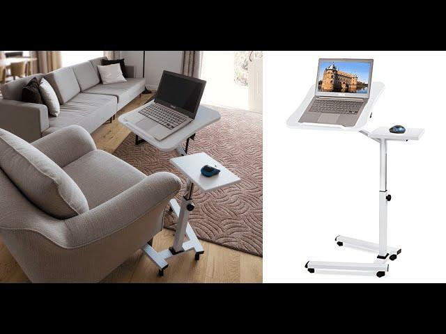 Tatkraft Like - Portable Rolling Desk, Adjustable Laptop Stand, Laptop Desk, Rolling Computer Desk