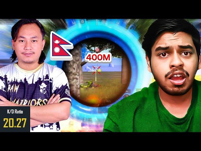 INTERNATIONAL RANK 1 NEPAL TEAM ?? 400m M416 Spray PLAYER SkyHORAA BEST Moments in PUBG Mobile