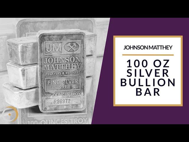 100 OUNCES OF SILVER -  Johnson Matthey Bars