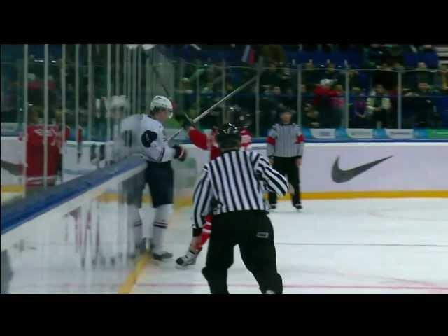 WJC - Ryan Hartman Hit to the head + Jacob Trouba Charging. Dec 30th 2012