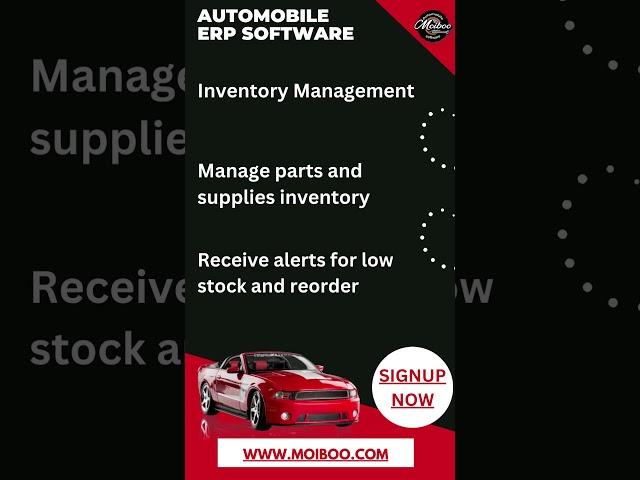 Best Autoparts ERP software for vehicle inventory management - Moiboo USA