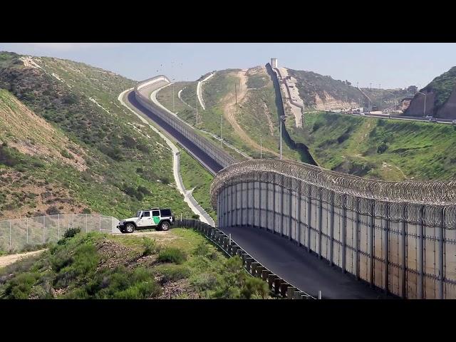 Current Border Fence near San Diego,CA west of the San Ysidro Port of Entry