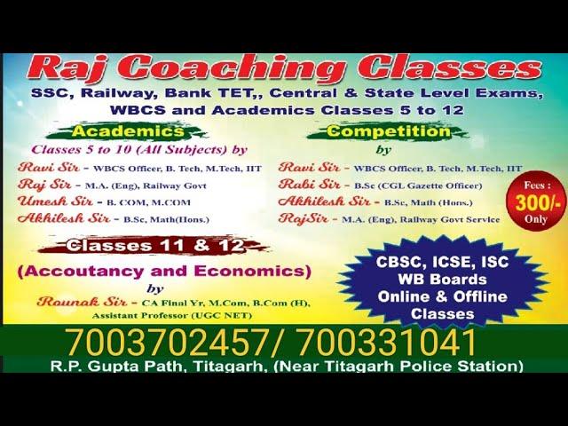 Raj Coaching Centre/Top qualify & experience teachers/ Bright future