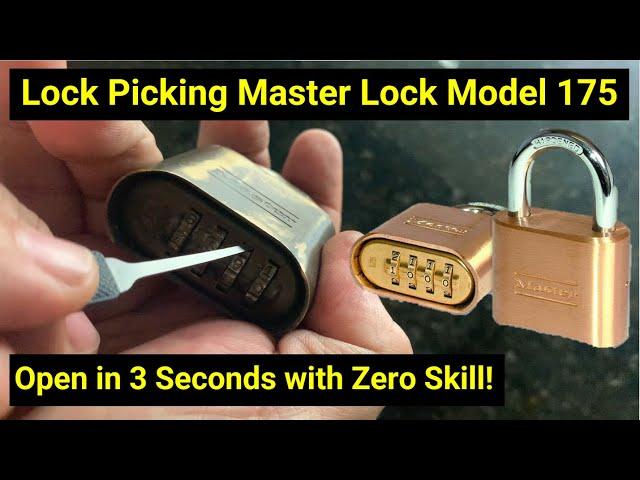 Lock Picking ● Open Master Lock 4-Digit Combination Padlock in 3 Seconds!  Model 175