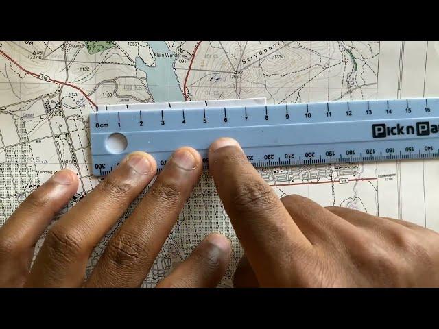 Geography Mapwork: How to calculate distance P2 (continued) on a map