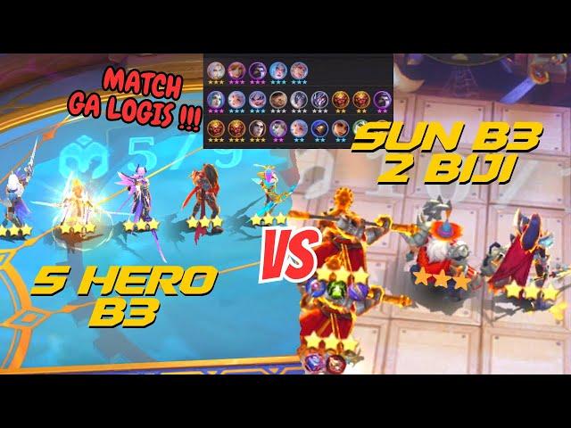 CUMA PAKAI 5 HERO VS SUN B3 2 BIJI DAN LEOMORD B3 !! - MAGIC CHESS