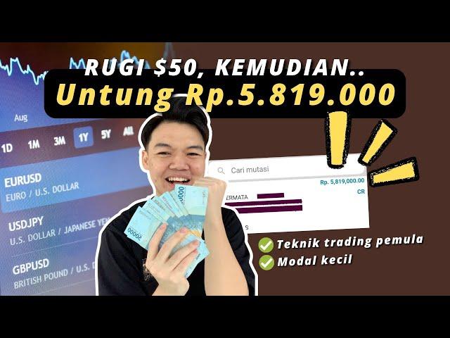 MINUS 750 RIBU JADI PROFIT Rp.5.800.000 TRADING JANGKA PENDEK | TUTORIAL TRADING JANGKA PENDEK