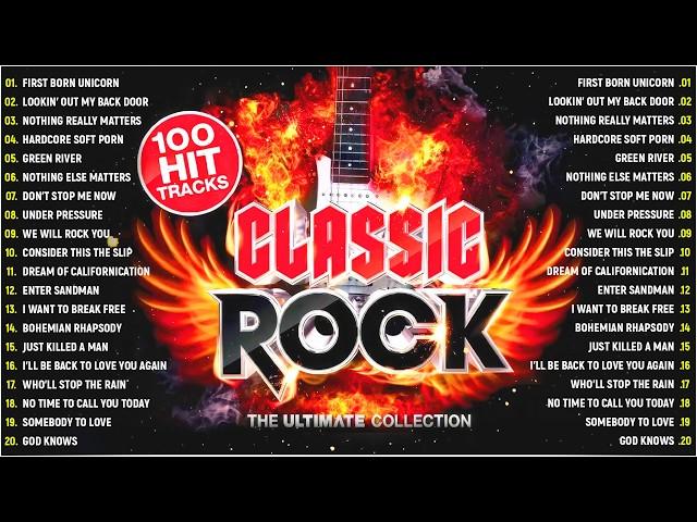  Nirvana, Led Zeppelin, Bon Jovi, Aerosmith, U2, ACDC Classic Rock Songs 70s 80s 90s Full Album