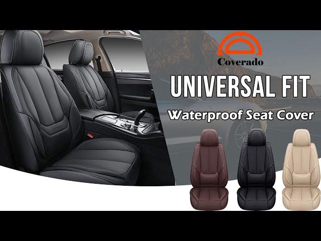 COVERADO | Car Seat Cover Installation | Waterproof Leather Seat Protection | Universal Fit