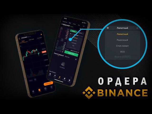 Ордера на Binance (Лимитный - Рыночный - Стоп лимит - ОСО) через ТЕЛЕФОН | SKD #ffd700