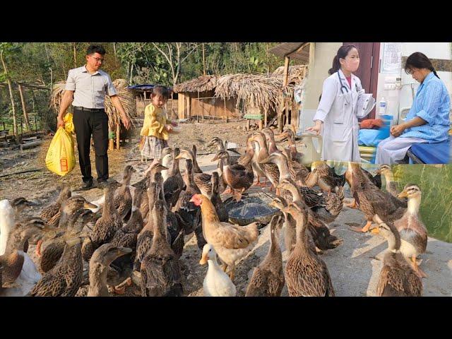 When mother was being treated in hospital,Uncle visits and helps Bông animal care on the farm