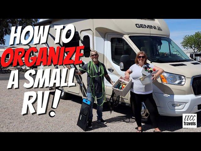 It's Not EASY to ORGANIZE A SMALL RV!!  (How we Organize our 23 ft Motorhome)