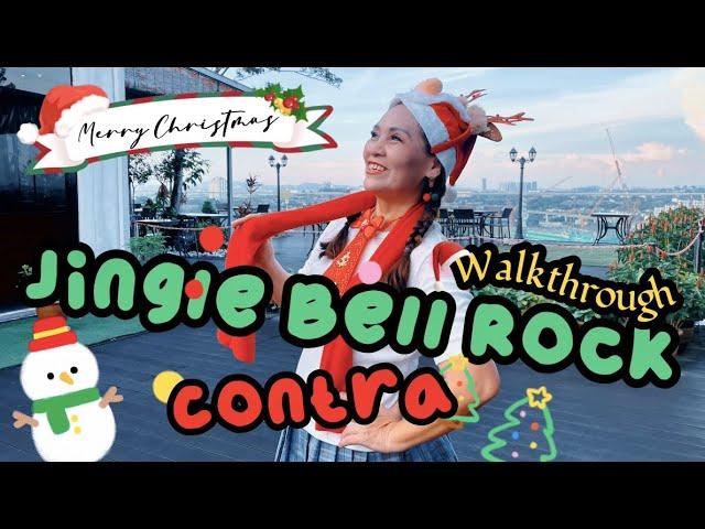 Jingle Bell Rock (Contra) - Line dance BACKVIIEW WALKTHROUGH #jinglebellrock