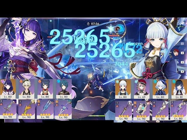 New 4.7 Abyss - F2P Ayaka Freeze & Raiden National Destroy Spiral Abyss Floor 12 - Genshin Impact