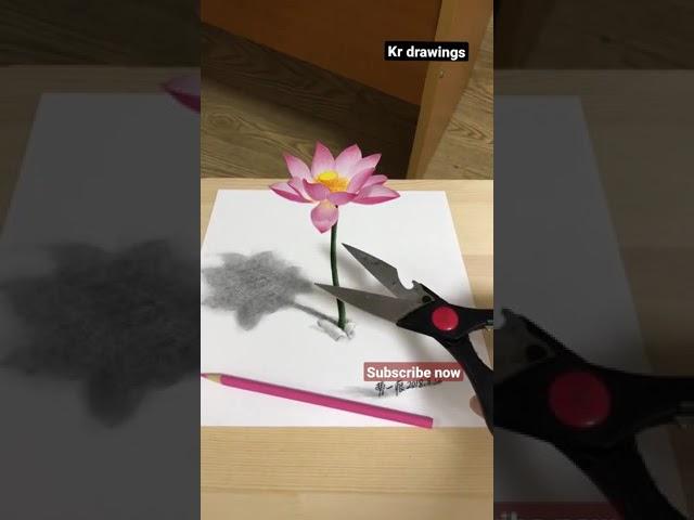 Lotus 3D art easy trick