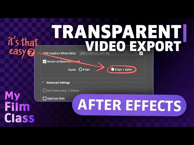 Export TRANSPARENT Videos From After Effects in Adobe Media Encoder