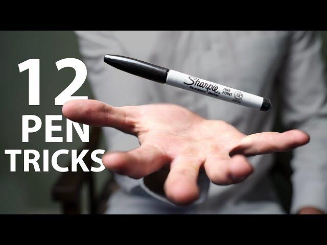 12 VISUAL Pen Tricks Anyone Can Do | Revealed