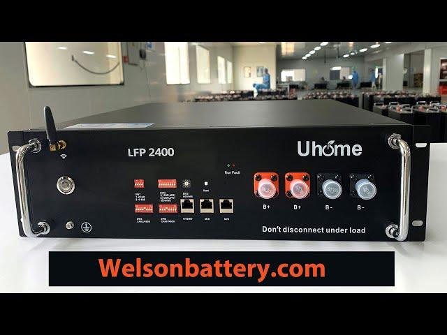 Uhome LFP 2400  Lithium Battery Module 3U  Rock Mounted   In Parallel And Series Mode For Home Solar